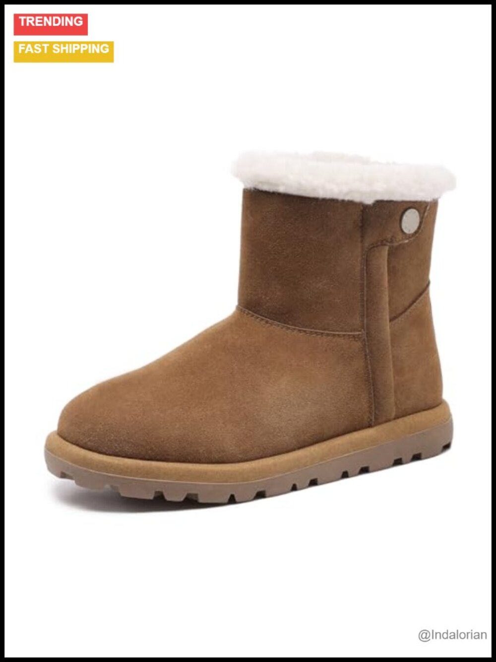 Womens Snow Boots Faux Fur Lined Water Repellent Winter Boots